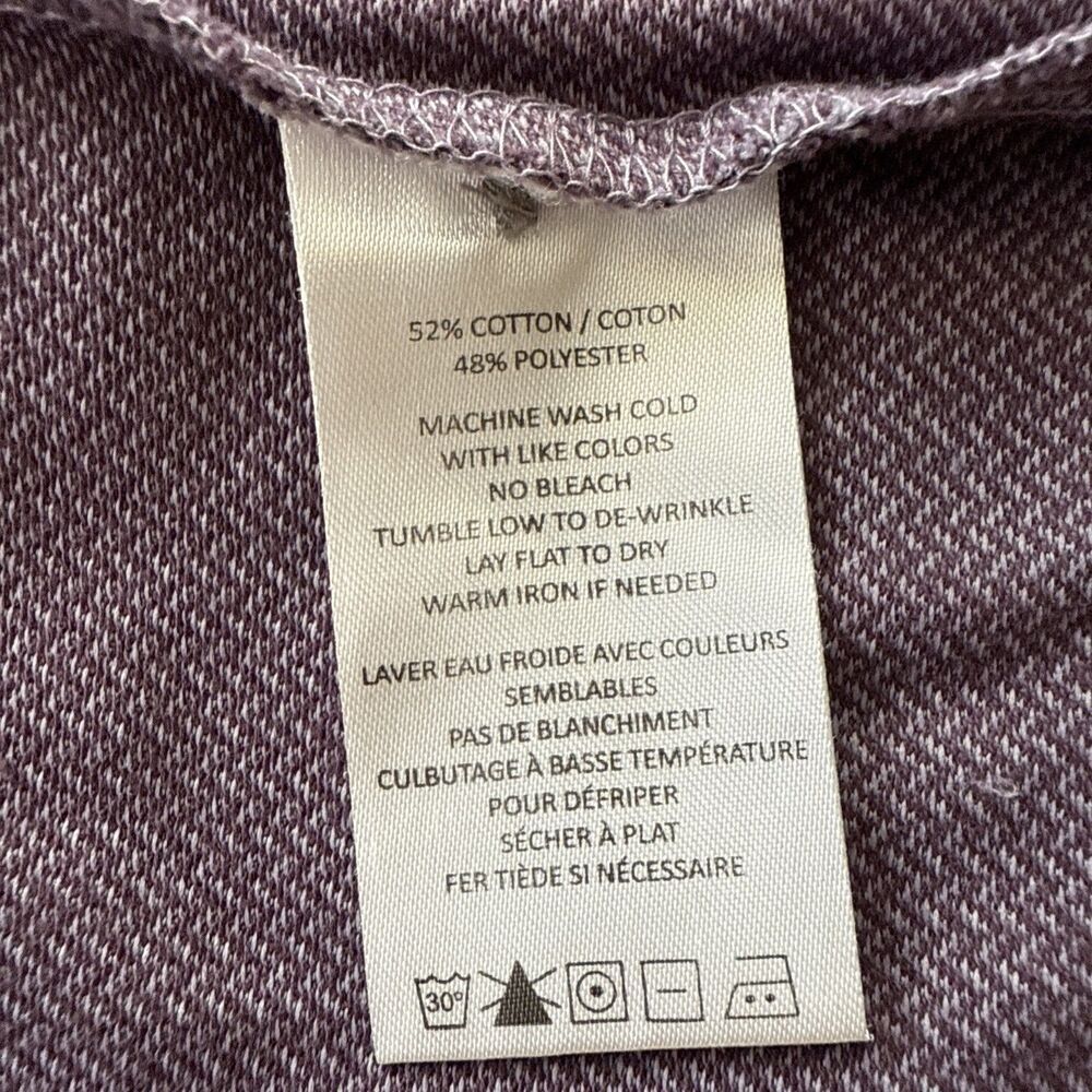 Robert Barakett Size Large Fernwood Long Sleeve Henley Shirt Imperial Purple Men - Picture 5 of 6